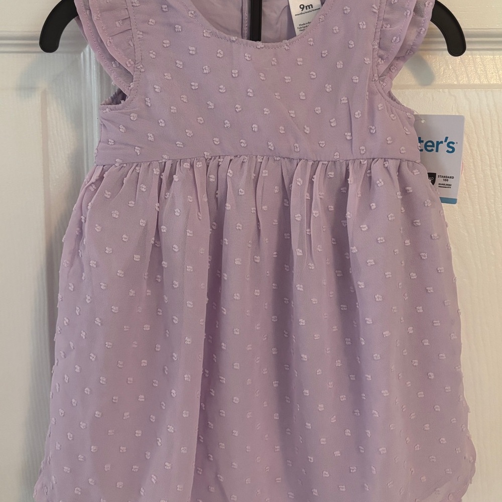 🧸Carter's Light Purple Baby Dress - Picture 3 of 8